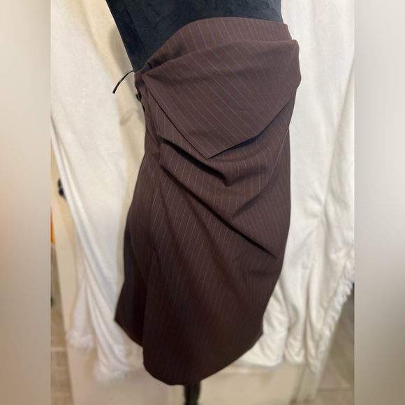 🤎💙ZARA Pinstripe Strapless Mini Dress🤎SZ XXL💙NWT - Picture 6 of 16